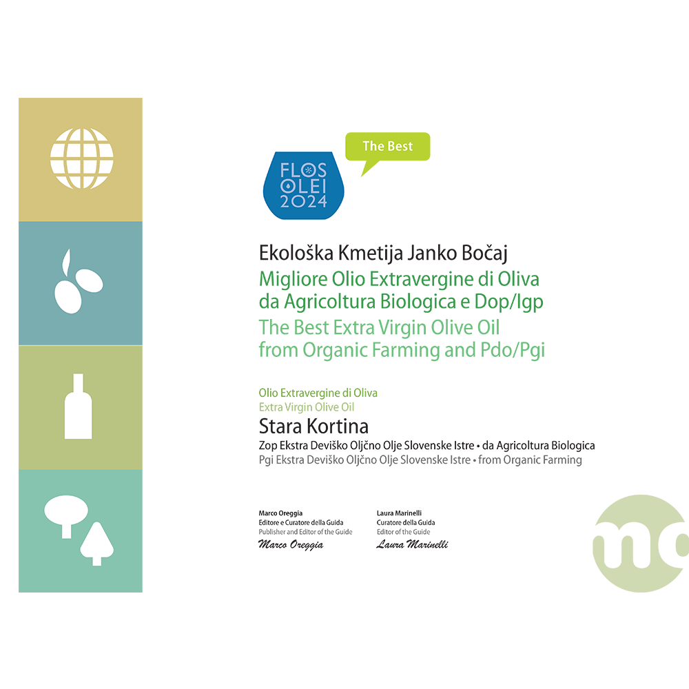 Bocaj Stara Kortina Cuveé Bio Extra Virgin Olive Oil (500ml) - Buga, Leccino & Frantoio Blend