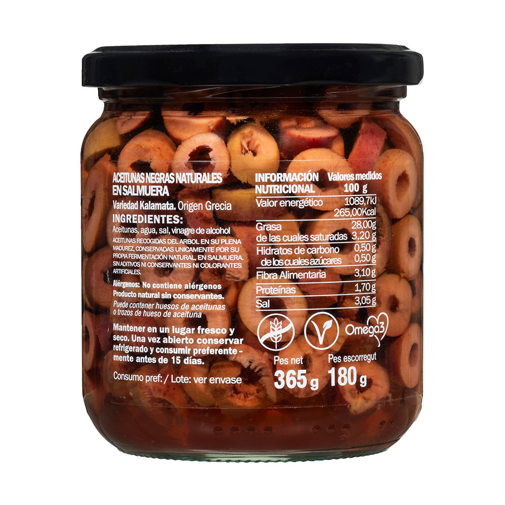 IRUELA - Kalamata Olives - Sliced (370g)