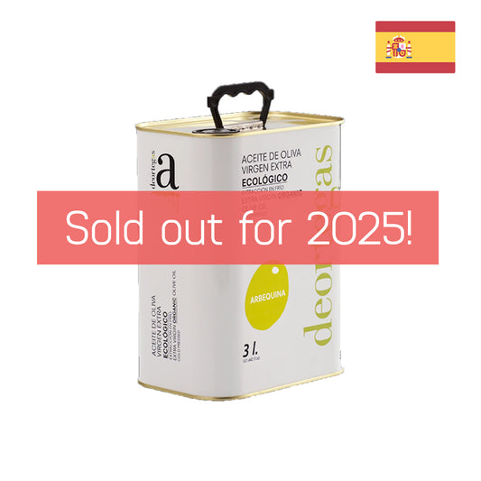 Deortegas Organic Extra Virgin Olive Oil (3L CAN) - 100% Arbequina