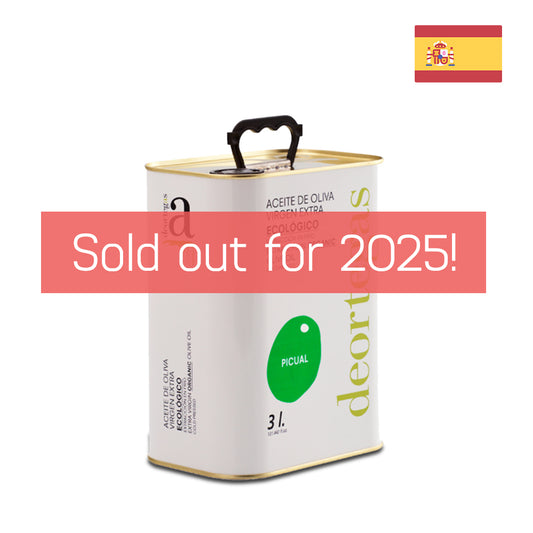 Deortegas Organic Extra Virgin Olive Oil (3L CAN) - 100% Picual