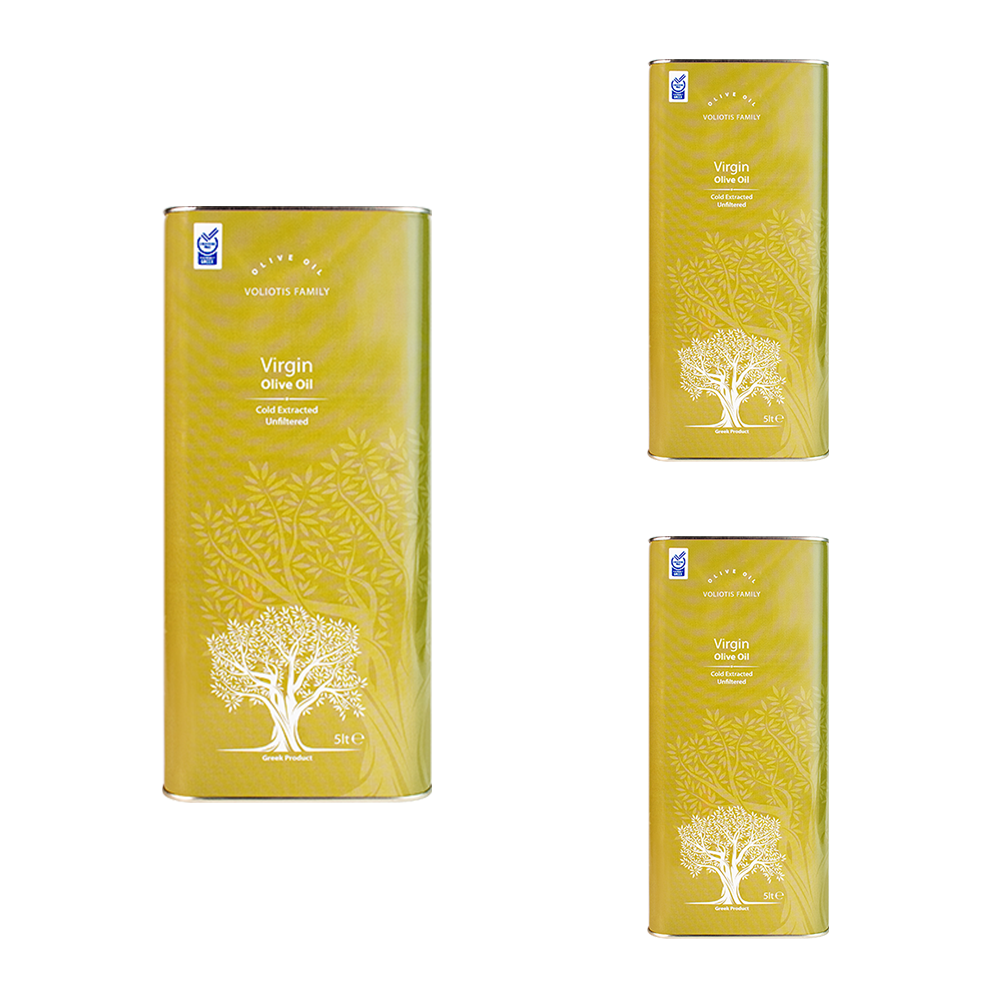 Voliotis Family Virgin Olive Oil (5L CAN) - 100% Amfissas - Unfiltered
