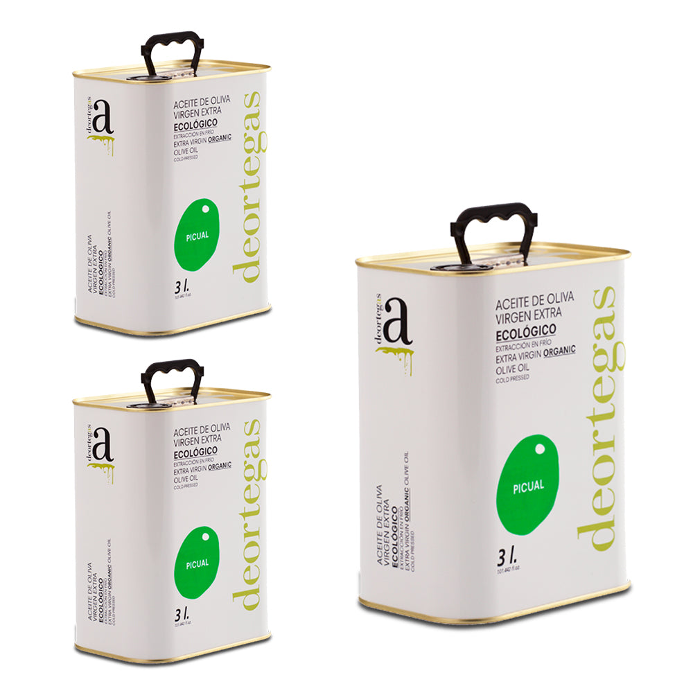Deortegas Organic Extra Virgin Olive Oil (3L CAN) - 100% Picual