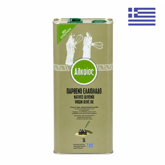 Papadellis Alkaios Virgin Olive Oil (5L CAN) - Kolovi & Adramytini Blend