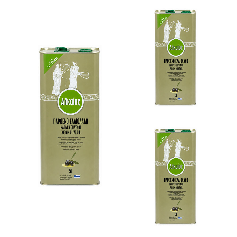 Papadellis Alkaios Virgin Olive Oil (5L CAN) - Kolovi & Adramytini Blend