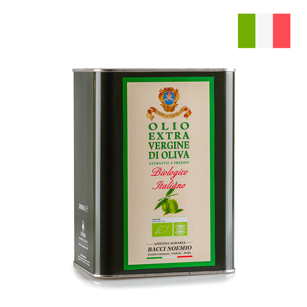 Bacci Noemio Organic Extra Virgin Olive Oil (3L CAN) – Moraiolo, Frantoio & Leccino Blend