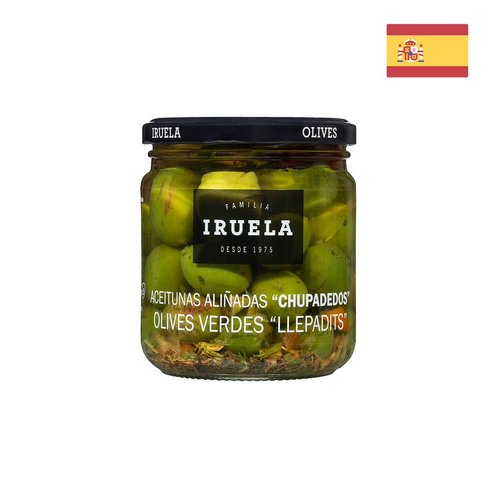 IRUELA - 'Chupadedos' Olives - Unpitted (370g)