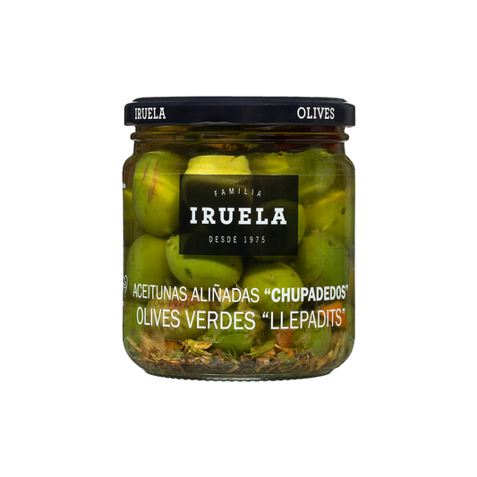 IRUELA - 'Chupadedos' Olives - Unpitted (370g)