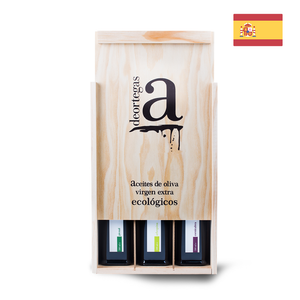 Deortegas Gift Box – 3 Organic Monovarietal Extra Virgin Olive Oils (3x500ml)