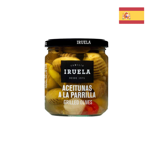 IRUELA - Grilled Green Olives - Pitted (370g)
