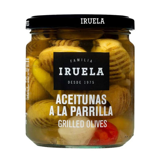 IRUELA - Grilled Green Olives - Pitted (370g)