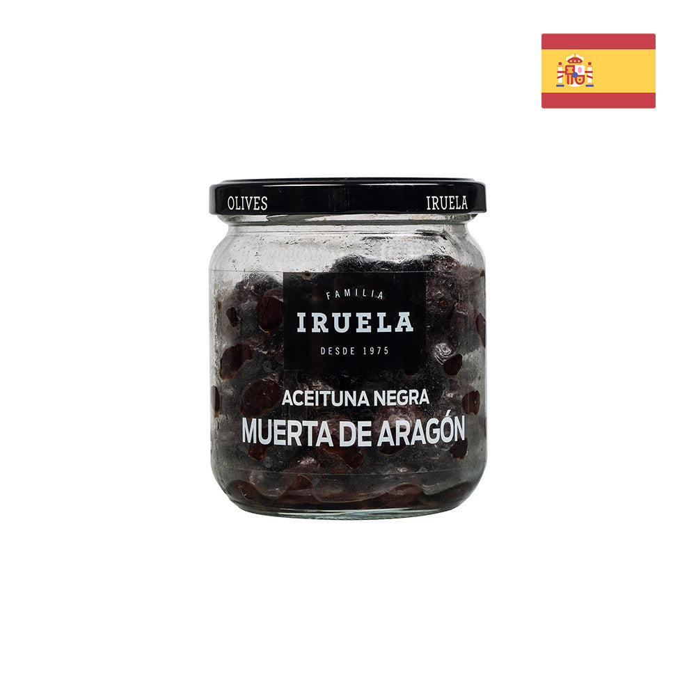 IRUELA - Aragón Black Olives - Unpitted (200g)
