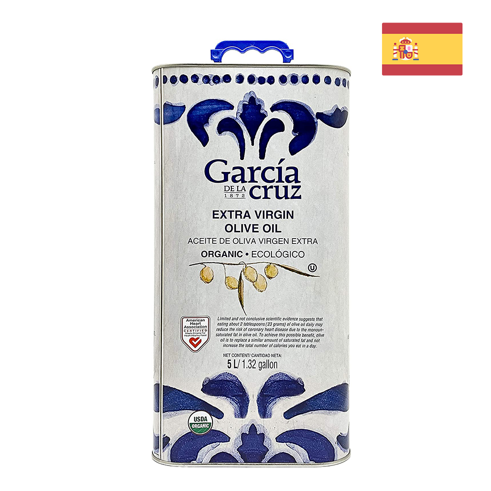 García de la Cruz Essential Organic Extra Virgin Olive Oil (5L CAN) - Picual & Arbequina Blend