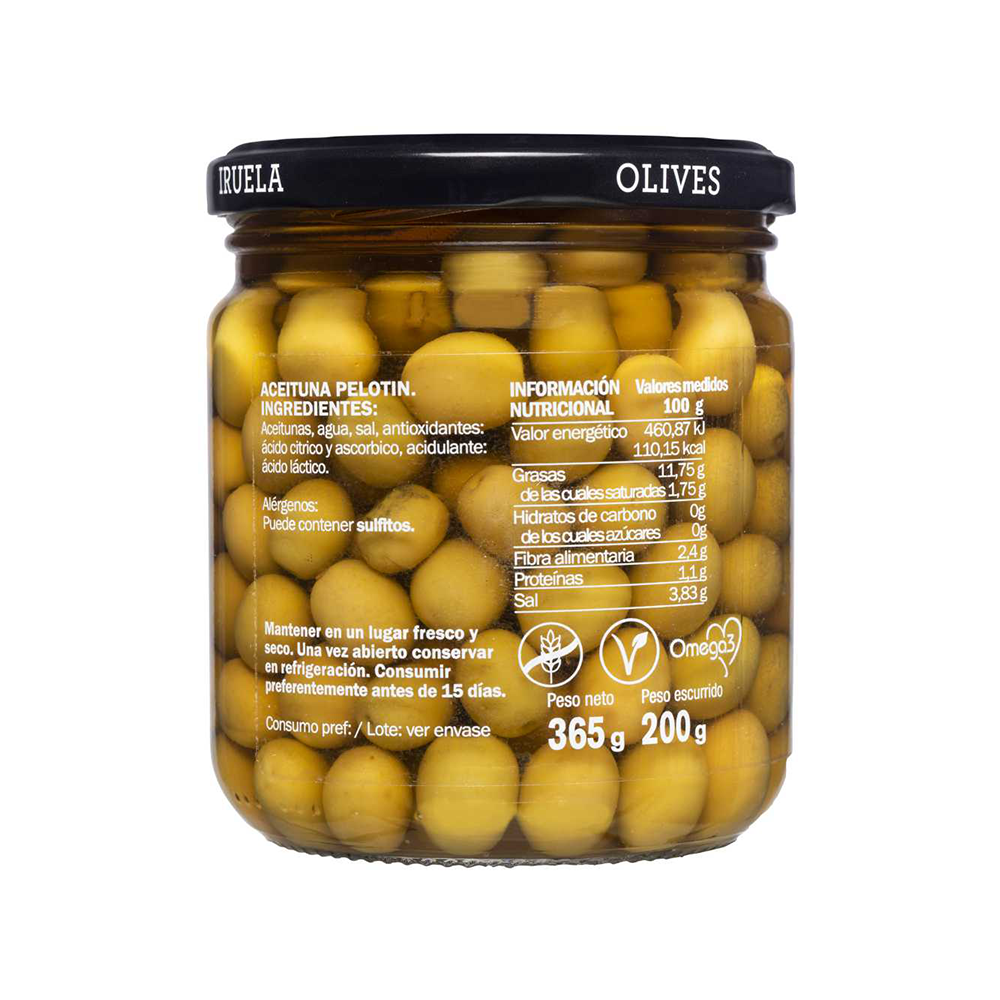 IRUELA - Pelotin Olives - Unpitted (365g)