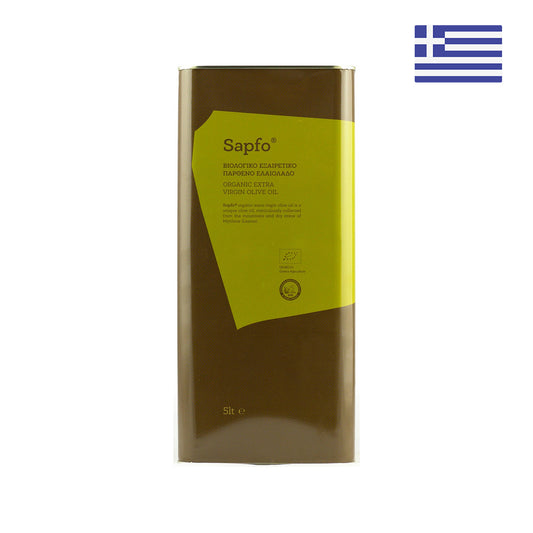 Papadellis Sapfo Organic Extra Virgin Olive Oil (5L CAN) - Kolovi, Adramytini & Agriela Blend