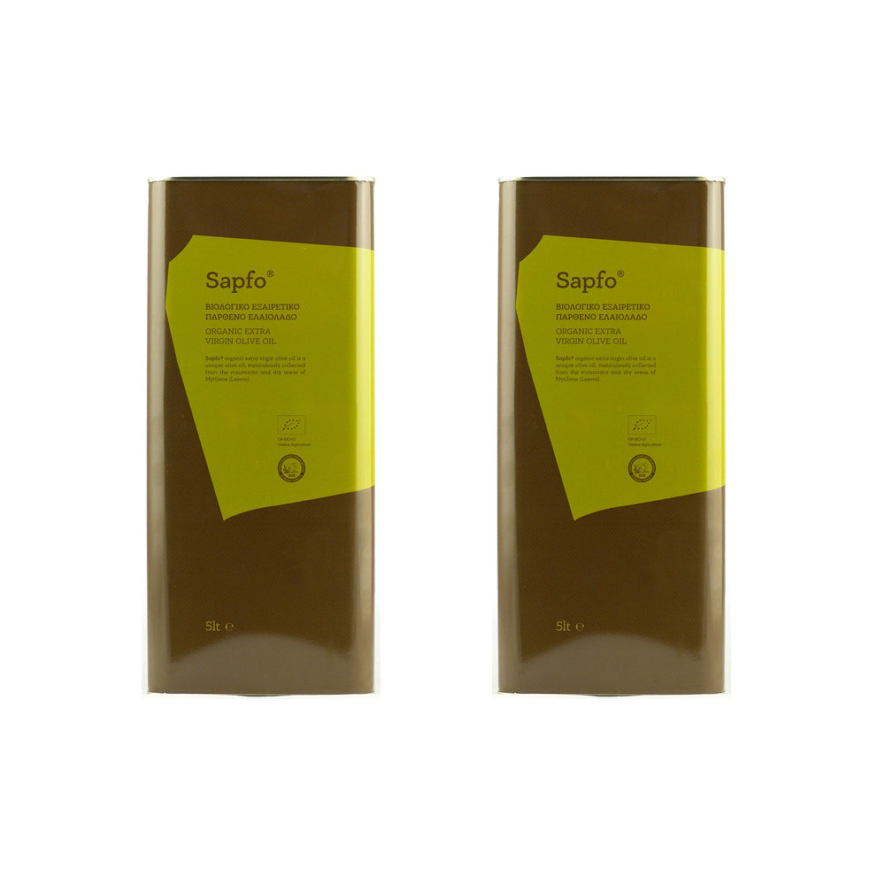 Papadellis Sapfo Organic Extra Virgin Olive Oil (5L CAN) - Kolovi, Adramytini & Agriela Blend