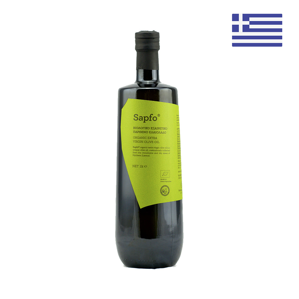 Papadellis Sapfo Orgenic Extra Virgin Olive Oil (1000ml) - Kolovi, Adramytini & Agriela Blend