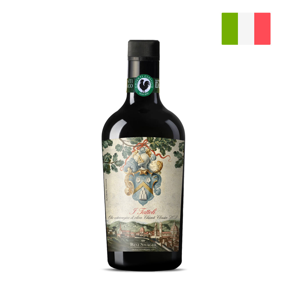 I Tattoli PDO Chianti Classico Extra Virgin Olive Oil (500ml) - Frantoio, Moraiolo, Leccino & Leccio del Corno Blend